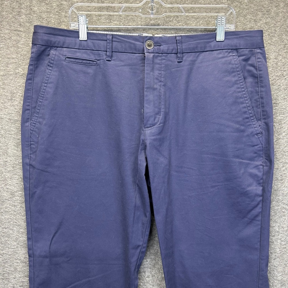 Perk Feel Good Chinos Mens‎ 38x30 Slim Fit Stretch Navy Blue Cotton Twill Pants